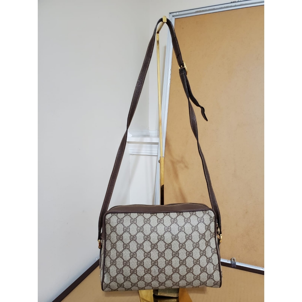 Gucci Vintage GG Plus Web Crossbody Bag - Picture 3 of 12